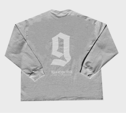 LA “G” Long Sleeve Tee in Oat Grey