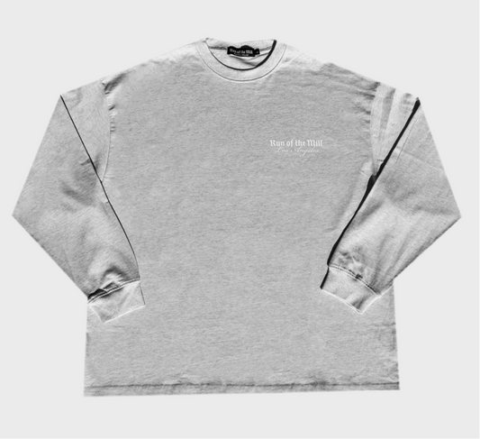 LA “G” Long Sleeve Tee in Oat Grey