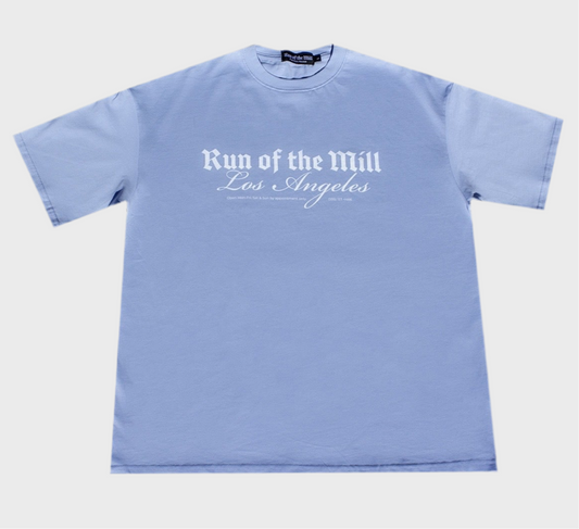 Light Blue LA Store Front Logo Tee